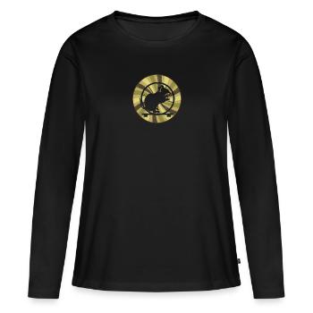 Hamster Tierchen Haustier - Frauen Premium Bio Langarmshirt - Schwarz - Vorne - Julia (174cm)