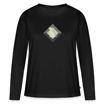Dresseur de chiens, école canine - T-shirt manches longues Premium bio Femme - noir - Devant - Julia (174cm)