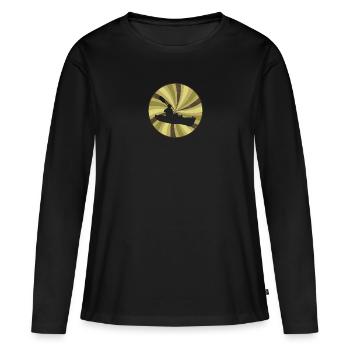 Kajakfahren Rafting - Frauen Premium Bio Langarmshirt - Schwarz - Vorne - Julia (174cm)