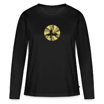 Vendeur de voitures Auto Turbo - T-shirt manches longues Premium bio Femme - noir - Devant - Julia (174cm)