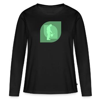 Gartenarbeit Gartenbau Gärtnerei - Frauen Premium Bio Langarmshirt - Schwarz - Vorne - Julia (174cm)