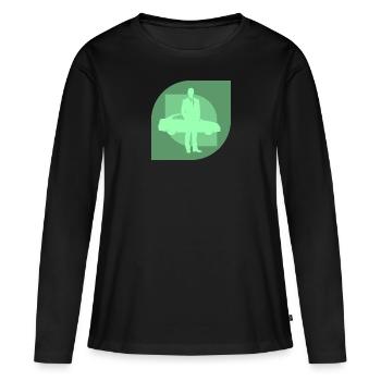 Voiture Vendeur Voiture - T-shirt manches longues Premium bio Femme - noir - Devant - Julia (174cm)