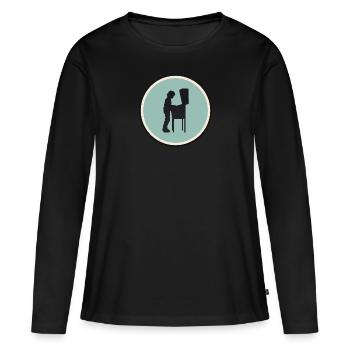 Pinball Pinball Arcade - T-shirt manches longues Premium bio Femme - noir - Devant - Julia (174cm)
