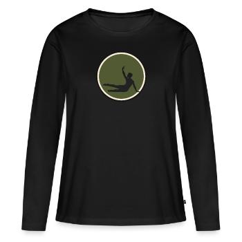 Gymnastique Gymnastique Entraînement Handstand - T-shirt manches longues Premium bio Femme - noir - Devant - Julia (174cm)