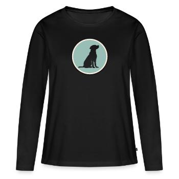 Dressage de chiens École canine Dressage de chiens - T-shirt manches longues Premium bio Femme - noir - Devant - Julia (174cm)