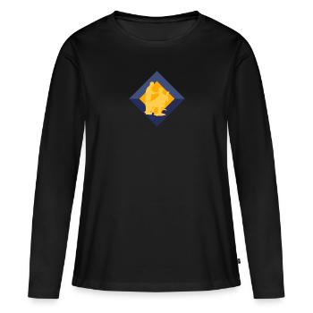 Frog Amphibian - Women's Premium Organic Long Sleeve Shirt - black - Front - Julia (174cm)