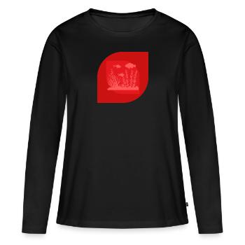 Aquarium Meeresleben - Frauen Premium Bio Langarmshirt - Schwarz - Vorne - Julia (174cm)