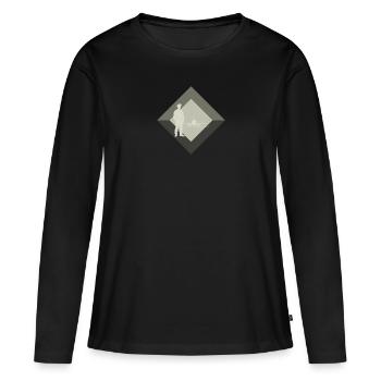 Photographe photographe - T-shirt manches longues Premium bio Femme - noir - Devant - Julia (174cm)