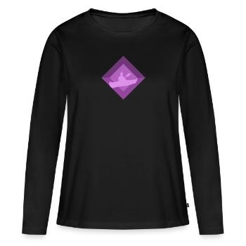 Kayak Rafting en eau vive - T-shirt manches longues Premium bio Femme - noir - Devant - Julia (174cm)
