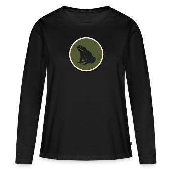 Frog Amphibian - Women's Premium Organic Long Sleeve Shirt - black - Front - Julia (174cm)