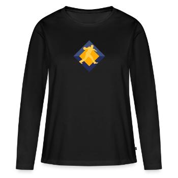 Quille bowling - T-shirt manches longues Premium bio Femme - noir - Devant - Julia (174cm)