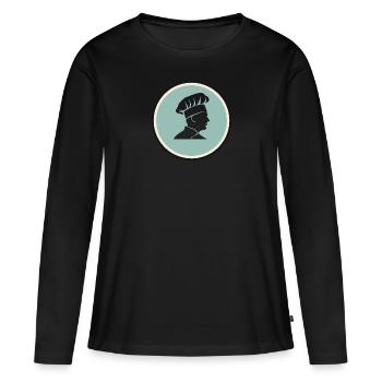 Chef Chef étoilé Chef amateur - T-shirt manches longues Premium bio Femme - noir - Devant - Julia (174cm)
