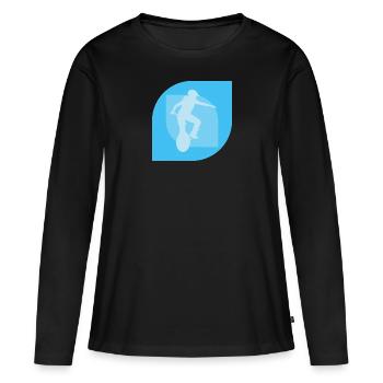 Einradfahren Artist - Frauen Premium Bio Langarmshirt - Schwarz - Vorne - Julia (174cm)