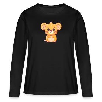 Mice Mouse Rat - Women's Premium Organic Long Sleeve Shirt - black - Front - Julia (174cm)