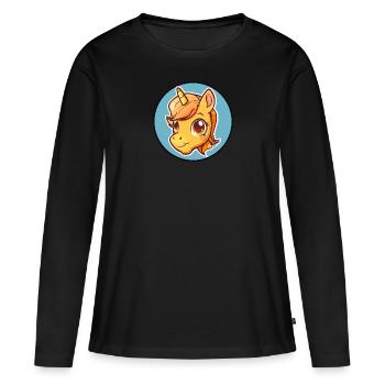 Licornes Licornes - T-shirt manches longues Premium bio Femme - noir - Devant - Julia (174cm)