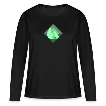 Dressage de chiens Sports canins - T-shirt manches longues Premium bio Femme - noir - Devant - Julia (174cm)