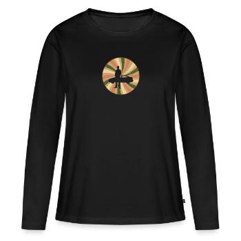 Vendeur de voitures Véhicule - T-shirt manches longues Premium bio Femme - noir - Devant - Julia (174cm)
