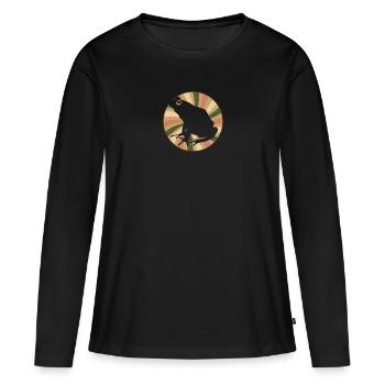 Frog Amphibian Pond - Women's Premium Organic Long Sleeve Shirt - black - Front - Julia (174cm)