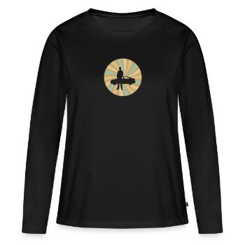 Car salesman car sports car - Women's Premium Organic Long Sleeve Shirt - black - Front - Julia (174cm)