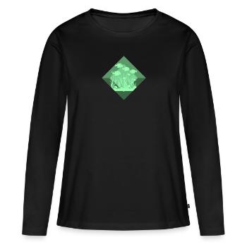 Aquarium Wasser Fisch - Frauen Premium Bio Langarmshirt - Schwarz - Vorne - Julia (174cm)