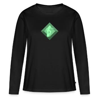 Einradfahren Fahrrad - Frauen Premium Bio Langarmshirt - Schwarz - Vorne - Julia (174cm)