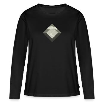 Fallschirmspringen Gleitschirmfliegen Flugsport - Frauen Premium Bio Langarmshirt - Schwarz - Vorne - Julia (174cm)