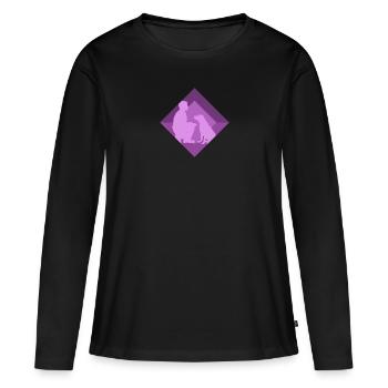 Dressage de chiens École canine Agility - T-shirt manches longues Premium bio Femme - noir - Devant - Julia (174cm)