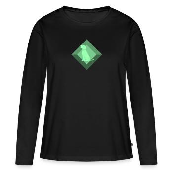 Dresseur de chiens, école canine - T-shirt manches longues Premium bio Femme - noir - Devant - Julia (174cm)