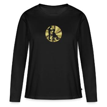 Friseur Frisör Frisur - Frauen Premium Bio Langarmshirt - Schwarz - Vorne - Julia (174cm)