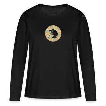 Fotografie Fotograf Fotoshooting - Frauen Premium Bio Langarmshirt - Schwarz - Vorne - Julia (174cm)