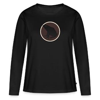 Frog croak - Women's Premium Organic Long Sleeve Shirt - black - Front - Julia (174cm)