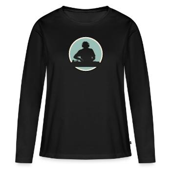 DJ Trance - T-shirt manches longues Premium bio Femme - noir - Devant - Julia (174cm)