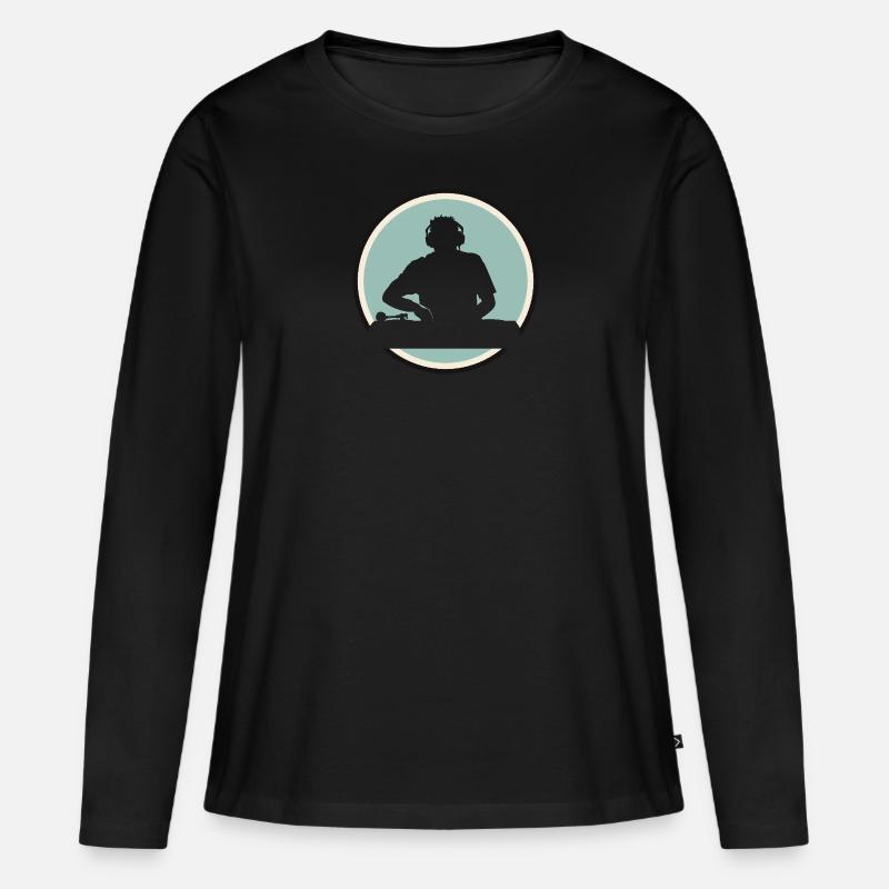DJ Trance - Women's Premium Organic Long Sleeve Shirt - black