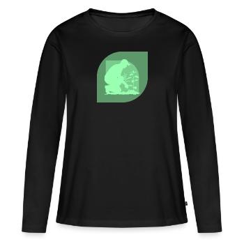 Gartenarbeit Gartenbau Blume - Frauen Premium Bio Langarmshirt - Schwarz - Vorne - Julia (174cm)