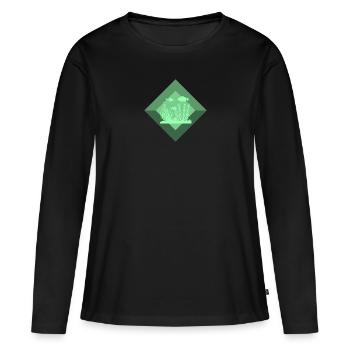 Calmar d’eau d’aquarium - T-shirt manches longues Premium bio Femme - noir - Devant - Julia (174cm)