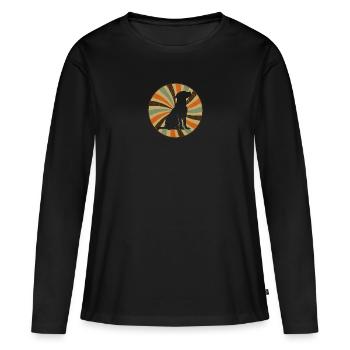 Dressage de chiens Sports canins - T-shirt manches longues Premium bio Femme - noir - Devant - Julia (174cm)