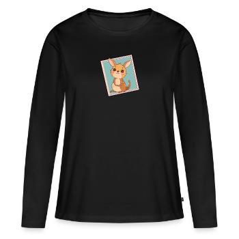 Kaengaroo Outback Aussie - Women's Premium Organic Long Sleeve Shirt - black - Front - Julia (174cm)