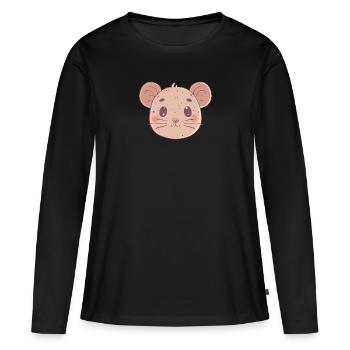 Mice Mouse Teeth - Women's Premium Organic Long Sleeve Shirt - black - Front - Julia (174cm)