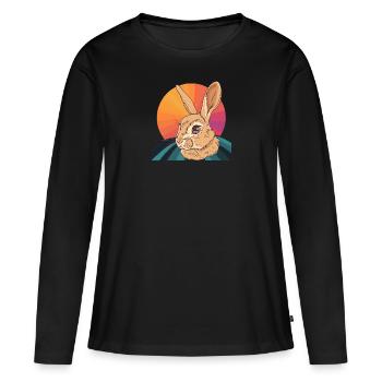 Bunny Easter Bunny - Women's Premium Organic Long Sleeve Shirt - black - Front - Julia (174cm)