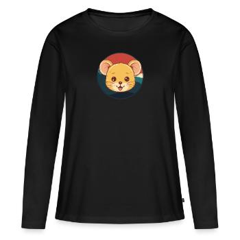 Mouse Mouse Rodent - Women's Premium Organic Long Sleeve Shirt - black - Front - Julia (174cm)