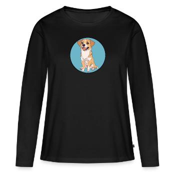Hund Dackel Hundeliebhaberin - Frauen Premium Bio Langarmshirt - Schwarz - Vorne - Julia (174cm)