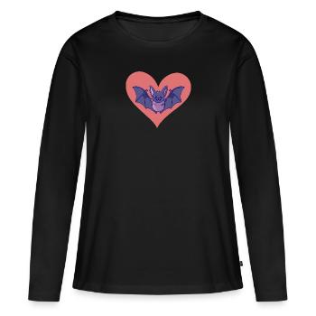 Bat Animal Lover - Women's Premium Organic Long Sleeve Shirt - black - Front - Julia (174cm)