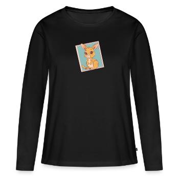 Kangaroo Marsupial Melbourne - Women's Premium Organic Long Sleeve Shirt - black - Front - Julia (174cm)