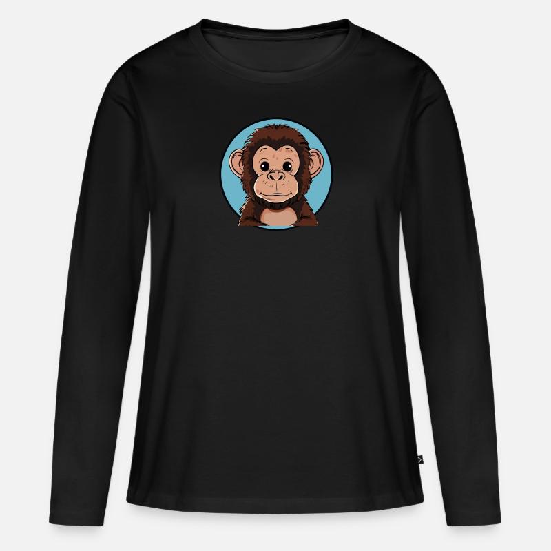 Abe Abe - Ekologisk långärmad premium-T-shirt dam - svart