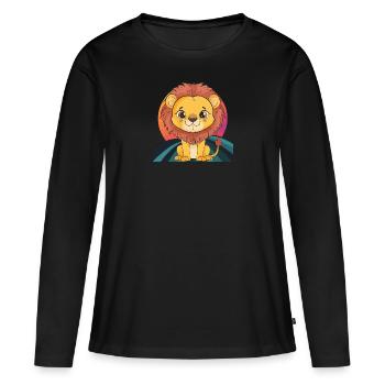 Loewe Leo Lioness - Women's Premium Organic Long Sleeve Shirt - black - Front - Julia (174cm)