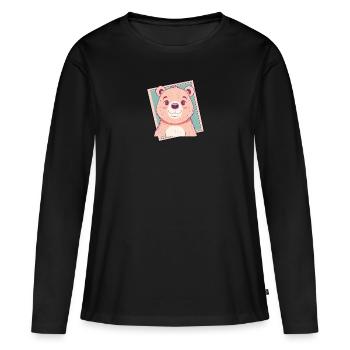 Baer Eisbär - Frauen Premium Bio Langarmshirt - Schwarz - Vorne - Julia (174cm)