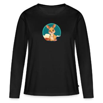 Kaenguru Melbourne Aussie - Women's Premium Organic Long Sleeve Shirt - black - Front - Julia (174cm)