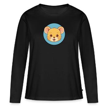 Mice Mice Mouse - Women's Premium Organic Long Sleeve Shirt - black - Front - Julia (174cm)