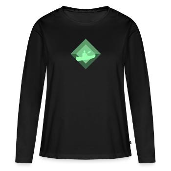 Kayak Paddle board - T-shirt manches longues Premium bio Femme - noir - Devant - Julia (174cm)
