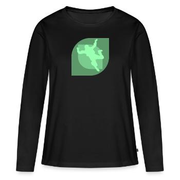 Skydiving Luft Parachuting - Frauen Premium Bio Langarmshirt - Schwarz - Vorne - Julia (174cm)